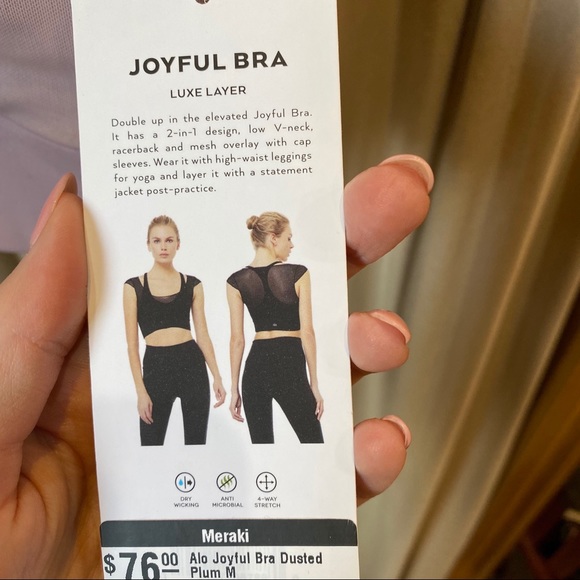 Alo Joyful Bra Dusted Plum - Picture 4 of 4